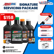Car Servicing Package - AMSoil Signature Series 4 Quarts Engine Oil Service Package with Labour | 0W