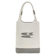 กระเป๋าโท้ตผ้าถักความจุขนาดใหญ่สีน้ําเงินบริส เรียบง่าย ดีไซน์ สไตล์ลำลอง กระเป๋าถือ By Crying Cente