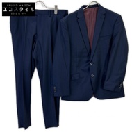 【สไตล์สากล】สูทลายทางสีกรมท่า Zegna (ไม่ระบุไซส์) 【มือสอง】