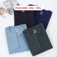 Kozy T shirt Plus Size Lengan Panjang (3XL-8XL) T shirt Lelaki Perempuan Plus Size | Cotton Long Sle