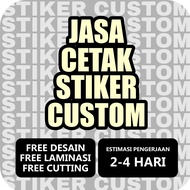cetak stiker custom media promosi toko/organisasi atau komunitas per plano