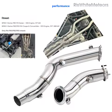 S55 Engine Downpipe Exhaust For 2014 2015-2023 BMW 3 Series F80 M3, 4 Series F82/F83 M4
