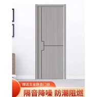 Pintu bilik tidur, pintu dalaman, pintu bilik rumah, pintu kayu padu kristal karbon, pintu tanpa cat