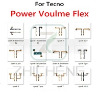 Power On Off Volume Side Button Flex Cable For Tecno Spark 4 5 6 7 Pro Lite Air Go KE5 KE5J KC8 KF6 