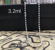 Kalung Bulat Besi Biji Lada Putih Ternate
