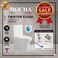 Mocha Italy - TWISTER FLUSH SUPER SALES ONE-PIECE WATER CLOSET WC (MWC7630) YOO LIVING PACKAGE PREMI