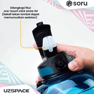 Terbaru Uzspace 6065 Botol Minum Sedotan Galon Straw Bottle 2.3 Liter