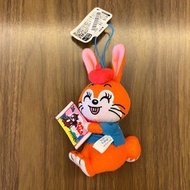 日本太空糖 兔仔 兔兔 復古玩具公仔掛飾 吊飾 夾公仔 Kakudai Kuppy Ramune rabbit doll toy