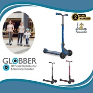 Globber Ultimum Foldable 3-Wheels Adult Scooter - Height adjustable kick scooter for kids &amp; adults (5 yrs to Adults)