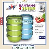 MULTIPURPOSE STACKING BOX GSF 4-TIER STAINLESS STACKING BOX/ GSF PLASTIC LUNCH BOX/ GSF 3304 STACKIN