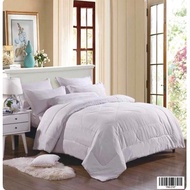 cadar queen comforter white plain colours queen bedsheet with comforter 7 in 1 set