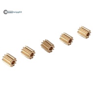 5Pcs Brass 10T Pinion Gear Motor Gear for Axial SCX24 1/24 RC Crawler Car Replacement