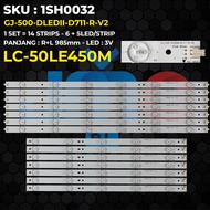 Backlight TV SHARP 50 Inch LC-50LE450M GJ-500-DLEDII-D711-R-V2