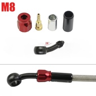 Banjo M8 Fitting Remove DIY Aluminum Moto hydraulic Reinforced Oil Cooling Hose Line AN3 for Motorcy