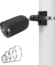 No-Drill Pole Mount + Silicone Cover for TP-Link Tapo MagCam C425 and Tapo SolarCam C402 (Black)