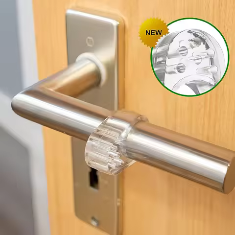 Security Protection Doorstop House Door Stop Transparent Silicone Handle Protector Home Hardware Doo
