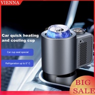 2 In 1 Electric Beverage Warmer Cooler with Temperature Digital Display Vehicle Cold Warm Mug for Fa