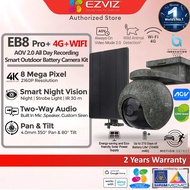 EZVIZ EB8 Pro Ranger 4G LTE 8MP 4K Outdoor Battery CCTV Camera 360° Pan Tilt AOV Solar Panel Securit