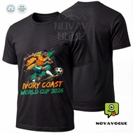 Ivory Coast World Cup 2026 Football | Ready Stock | Baju T Shirt Lelaki Men | Pure Cotton | Premium