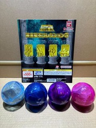 全新現貨 一套4款 $ 150 機頭紙+$10 現時點203號（聖鬥士星矢 聖衣箱+星座形態扭蛋系列）聖鬥士星矢 黃道12宮 黃金聖衣 聖衣箱+聖衣形態 扭蛋系列 第三彈 全4種 SAINT SEIY