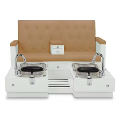 Modern Double Pedicure Spa Chair Foot Spa Chair Nail Salon Pedicure Bench Station