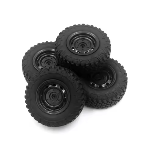 4PCS 73mm Rubber Tyre Wheel Rim Tire 5mm Hex Hub for RC Off Road Vehicle Car MN99S MN98 MN82 WPL C24