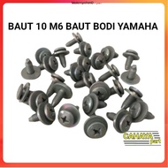 3PCS YAMAHA BODY BOLTS - M6 BOLTS - 10 Hd BOLTS