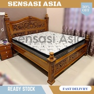 KATIL KAYU JATI QUEEN / QUEEN BED FRAME / KATIL TEAK WOOD / TEAK WOOD BED FRAME SOLID WOOD QUEEN BED