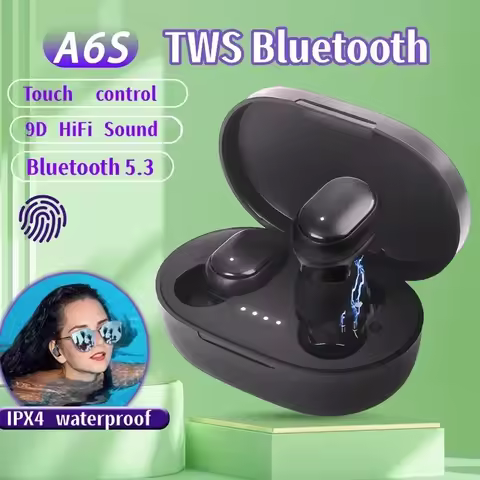 A6S Original TWS Wireless Bluetooth Headset 5.0 Wireless Earphones Sport Earbuds Headset with Mic fo