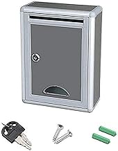 Rectangular Post Box Waterproof Mailbox Aluminum Lockable Letter Box with Viewing Window Drop Box wi