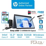 HP Envy x360 2-in-1 Laptop (13.3" QHD Touch/i7-1250U/16GB/512GB/Iris Xe/W11/Office/12th Gen/Space Blue) - 13-bf0005TU