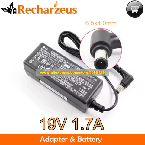 Genuine 19V 1.7A Adapter ADS-40FSG ADS-40SG-19-3 LCAP16A-A Charger For LG SCREEN 22TK410V-PZ TV FLAT