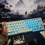 Ace68 White Transparent Side-Engraved Keycaps PBT Heart Magnetic Axis Keyboard Full Win60 Premium G8