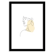 Line Art Framed Wall Art Print - Sasha