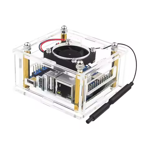 Orange Pi Zero 3 Acrylic Case Clear Enclosure Transparent Shell With Cooling Fan for Orange Pi Zero 