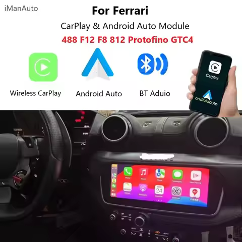 Wireless Carplay Android Auto Module For Ferrari Protofino GTC4 F8 812 488 Mirroring AirPlay Support