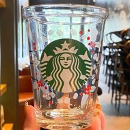 Starbucks Tumbler Starbucks Cup Glass Large Capacity Cherry Blossom Matcha Frappuccino Coffee Cup