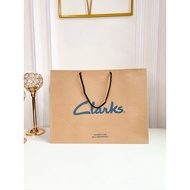 Clarks Paper Bag Large Size 37x15x28 cm Fits Shoe Box - Men's Shoe Brand Paper Bag - Shoe Packaging 