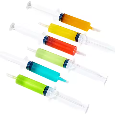 1oz/30ml Party Syringes Shot Jelly Shot Syringes, Medium Grade Container with Lid, Perfect for Plast