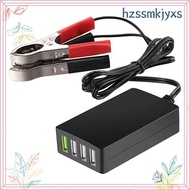 Portable DC Charger 12V/24V to 5V 4-Port USB Charger Usb Charger Multiport Usb Charger with Battery 
