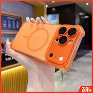 TuTu luxury edition Matte Clear Four Corner Anti-fall Armor Magnetic Case For iPhone 17 16 15 14 13 