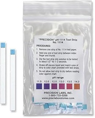 Eisco Labs - pH Test Strips, Narrow Range 11.5-14.0, 50 Strips per Bag, Precise Incremental Measurem