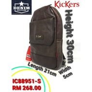 Original Kickers Genuine Leather Shoulder Chest Bag 88951