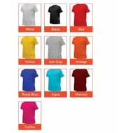 High Quality Unisex Plain T-Shirt | T-Shirt Kosong 100% Cotton