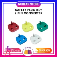 (1 Pcs) 2 Pin Key Plug Adaptor Plastic Safety Plug Converter Cover