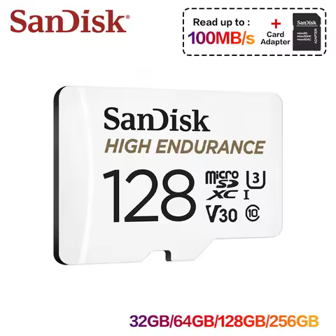 SanDisk MicroSD Memory Card for Dash Cam surveillance camera V30 4K UHD Flash TF Card with Adapter 3