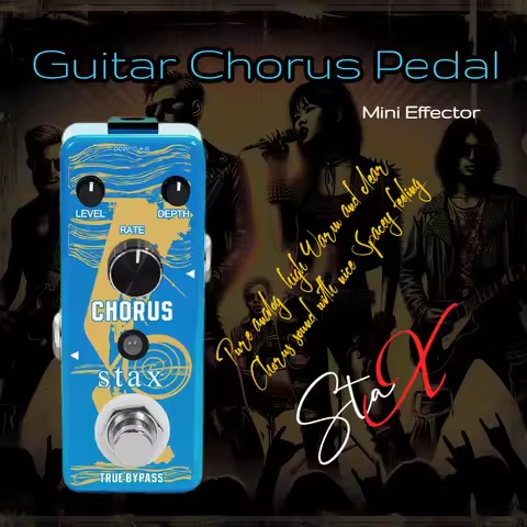 Stax Guitar Chorus Pedal Analog Echo Effect Pedals Electric Bass Guitar Effector High Warm Clear Cho