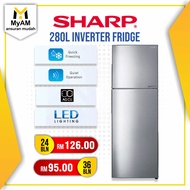 [Peti Sejuk] Ansuran Mudah Sharp 280 Litre Top Freezer Inverter Fridge