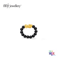 MJ Jewellery THE Mix Collection 999.9 Pure Gold Pixiu Agate Ring AGR-PX