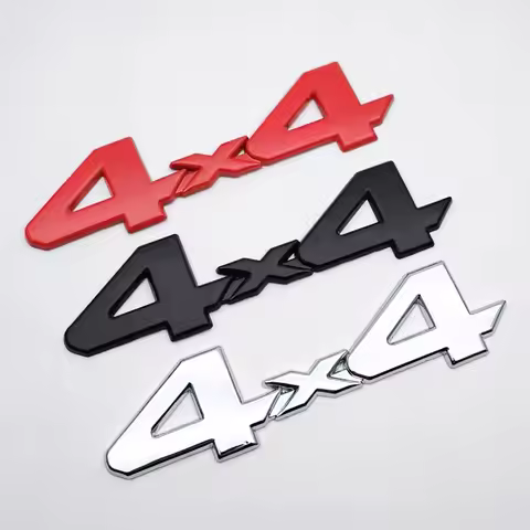 3D Metal Logo 4x4 Emblem Letters Car Badge For Rc Off Road Tacoma Hilux Land Cruiser 4X4 Sticker Acc